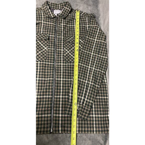 ONLY & SONS Tyson Check Mens Zip-Up Overshirt - SPRUCE Men’s Large - Picture 8 of 9